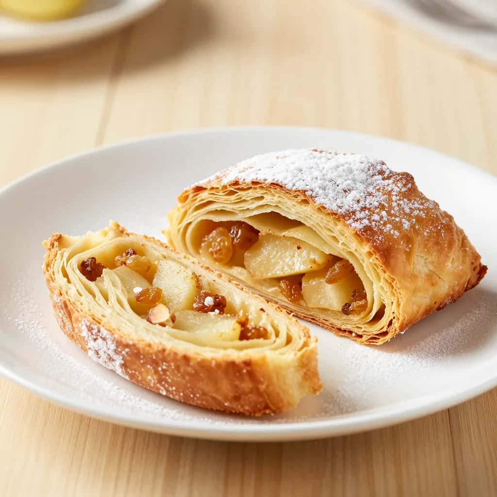 Strudel di mele con pasta tirata a mano
