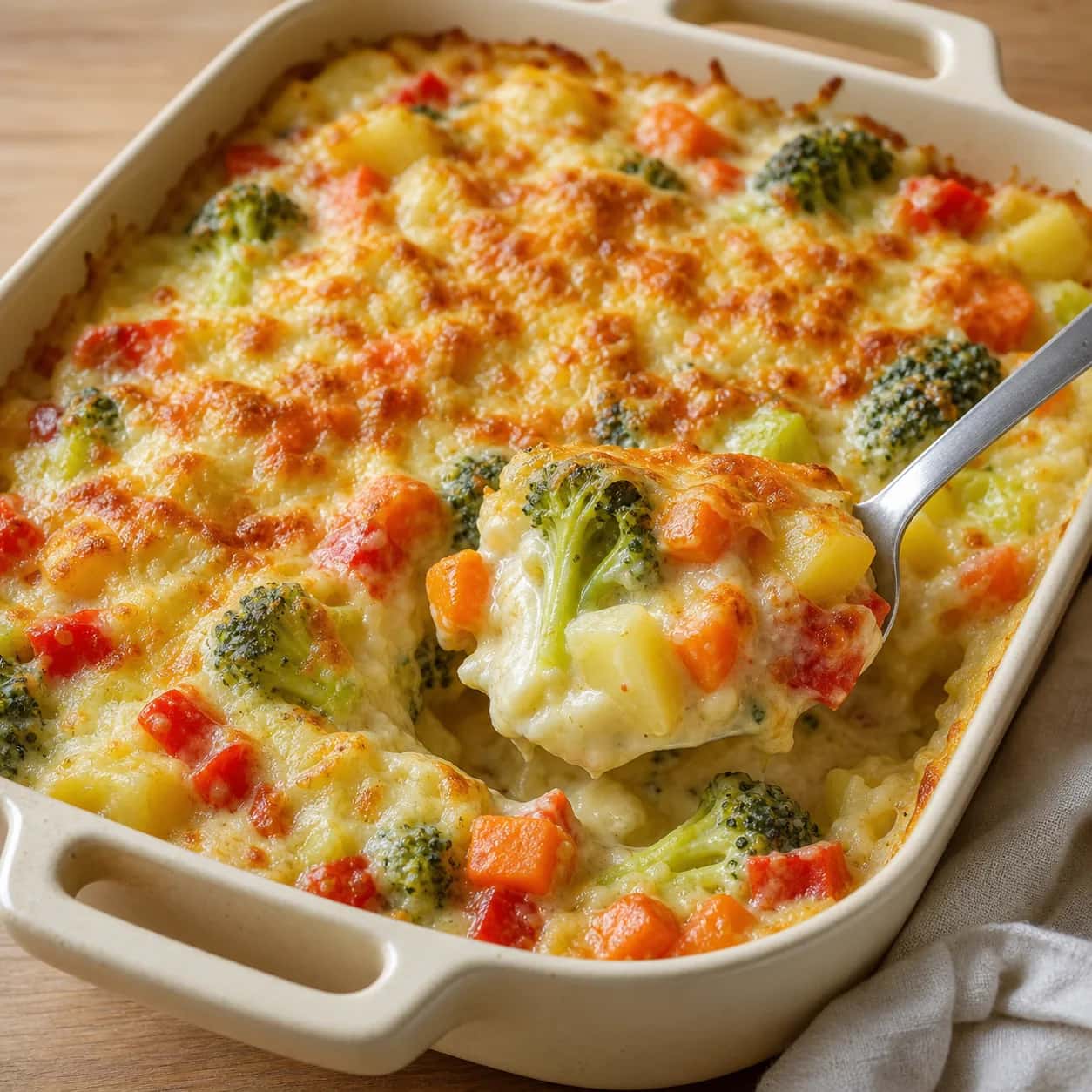 Bunter Gemüseauflauf mit Kartoffeln