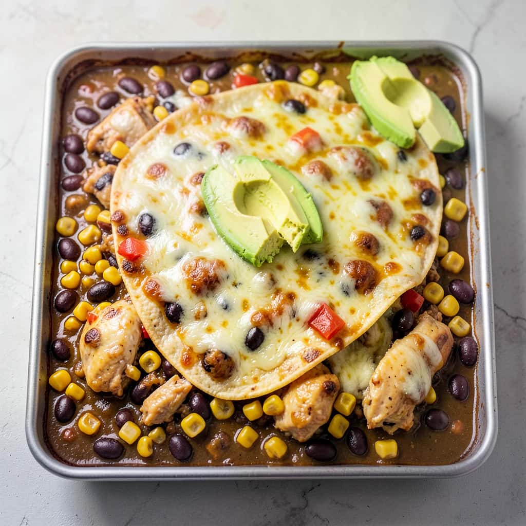 Sformato di enchiladas al pollo
