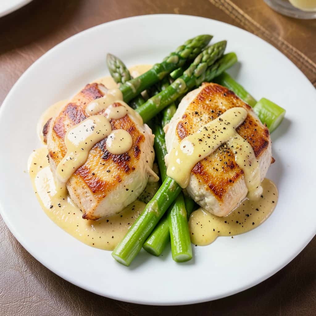 Creamy Lemon Chicken with Asparagus