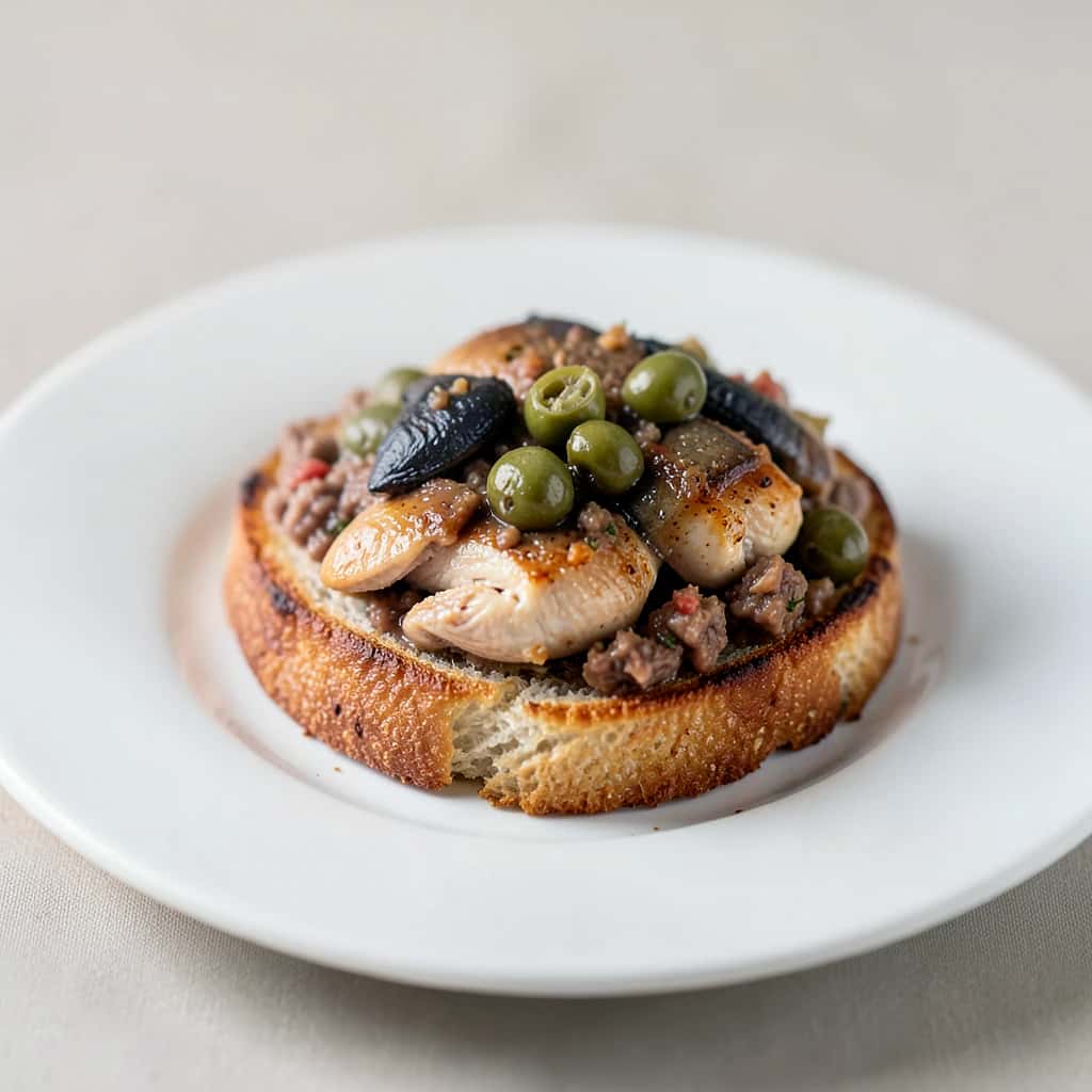 Tuscan Crostini with Chicken Liver Pate