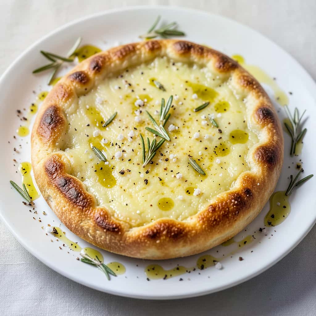 Focaccia with cheese (from Recco)