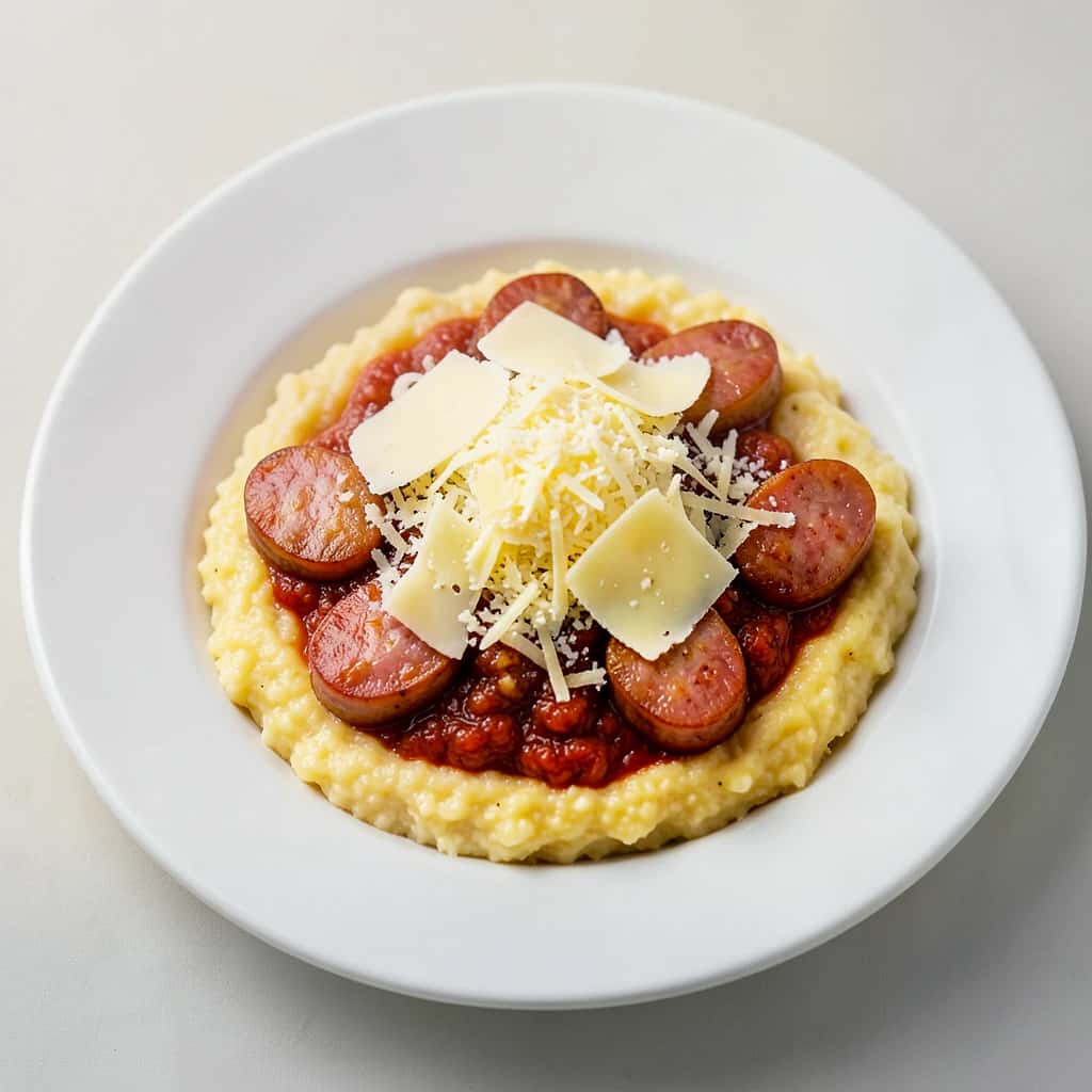 Polenta with Sausage and Cheese