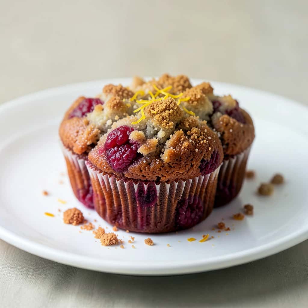 brioșe cu zmeură și streusel