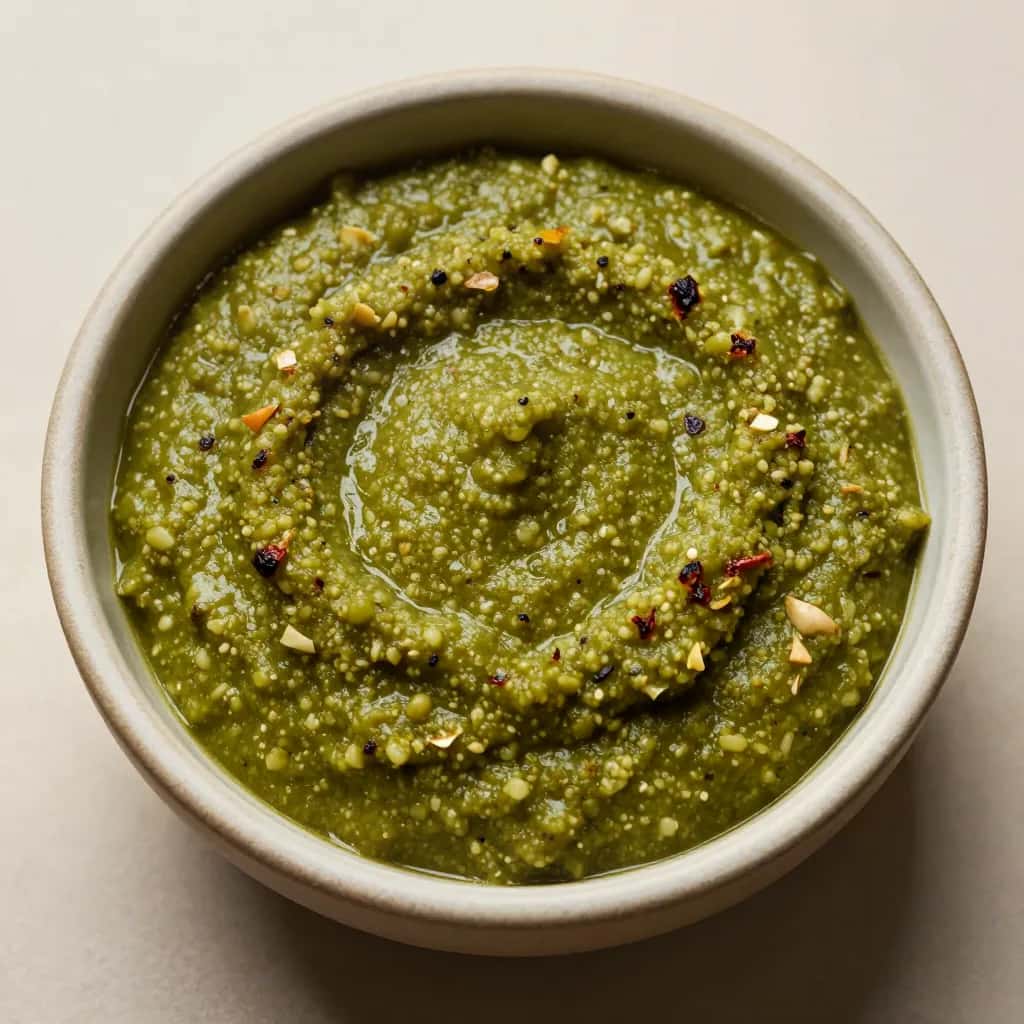 Gerösteter grüner Chili-Dip (Nam prik noom)