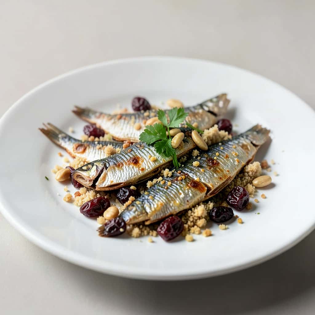 Sardines "beccafico" style
