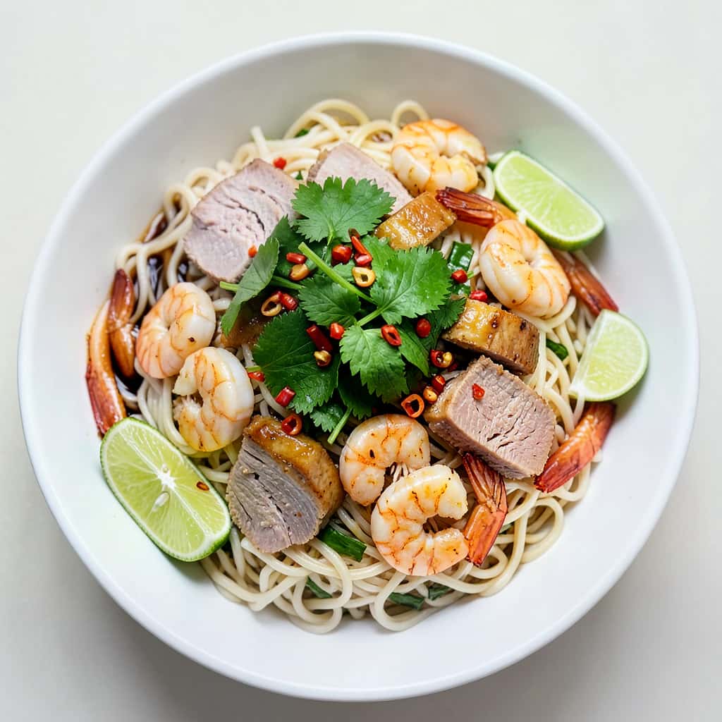 Soupless Tom Yum Noodles