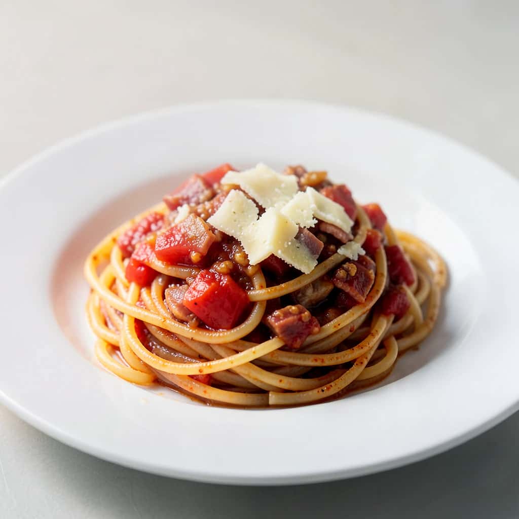 Espaguetis a la Amatriciana