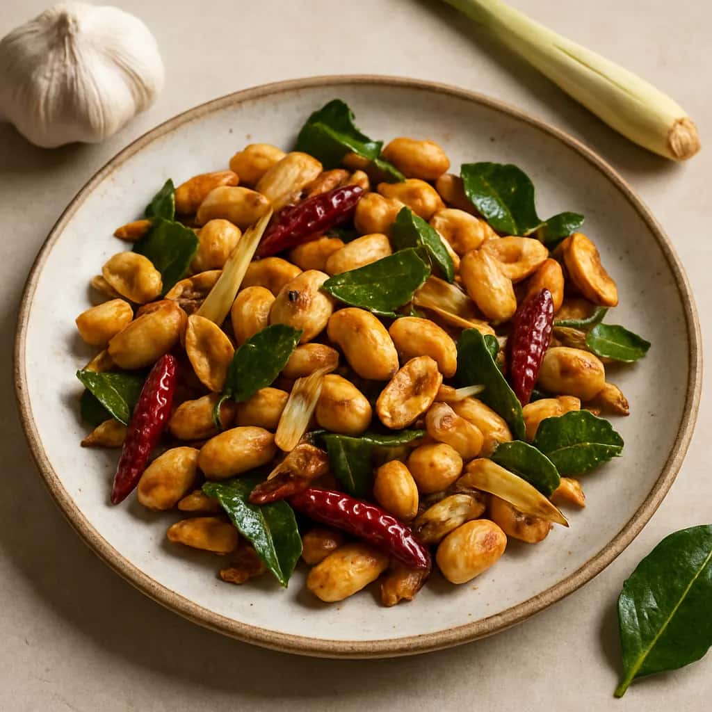 Thai Chili Lime Peanuts with Herbs (Tom Yum Peanuts)