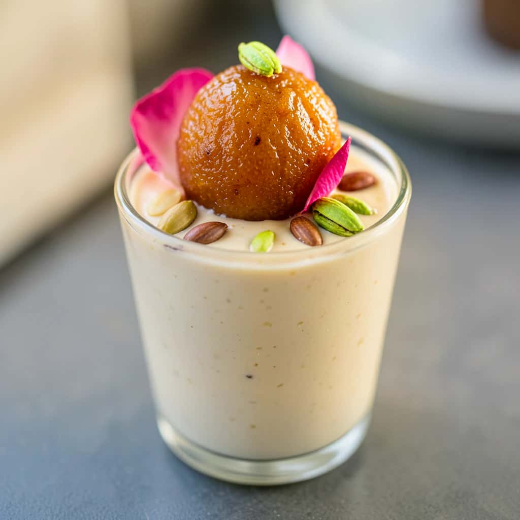 Thandai Mousse Gulab Jamun Cups