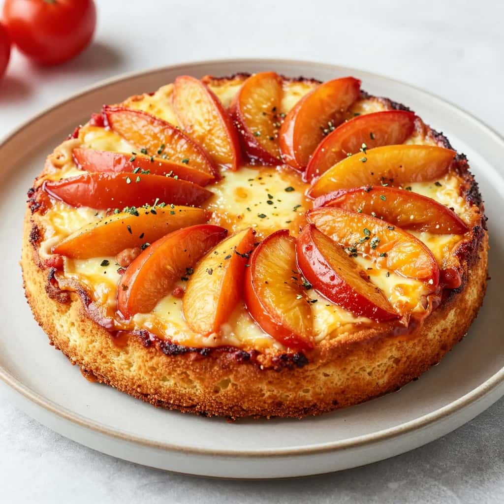 Umgekehrter Pfirsichkuchen