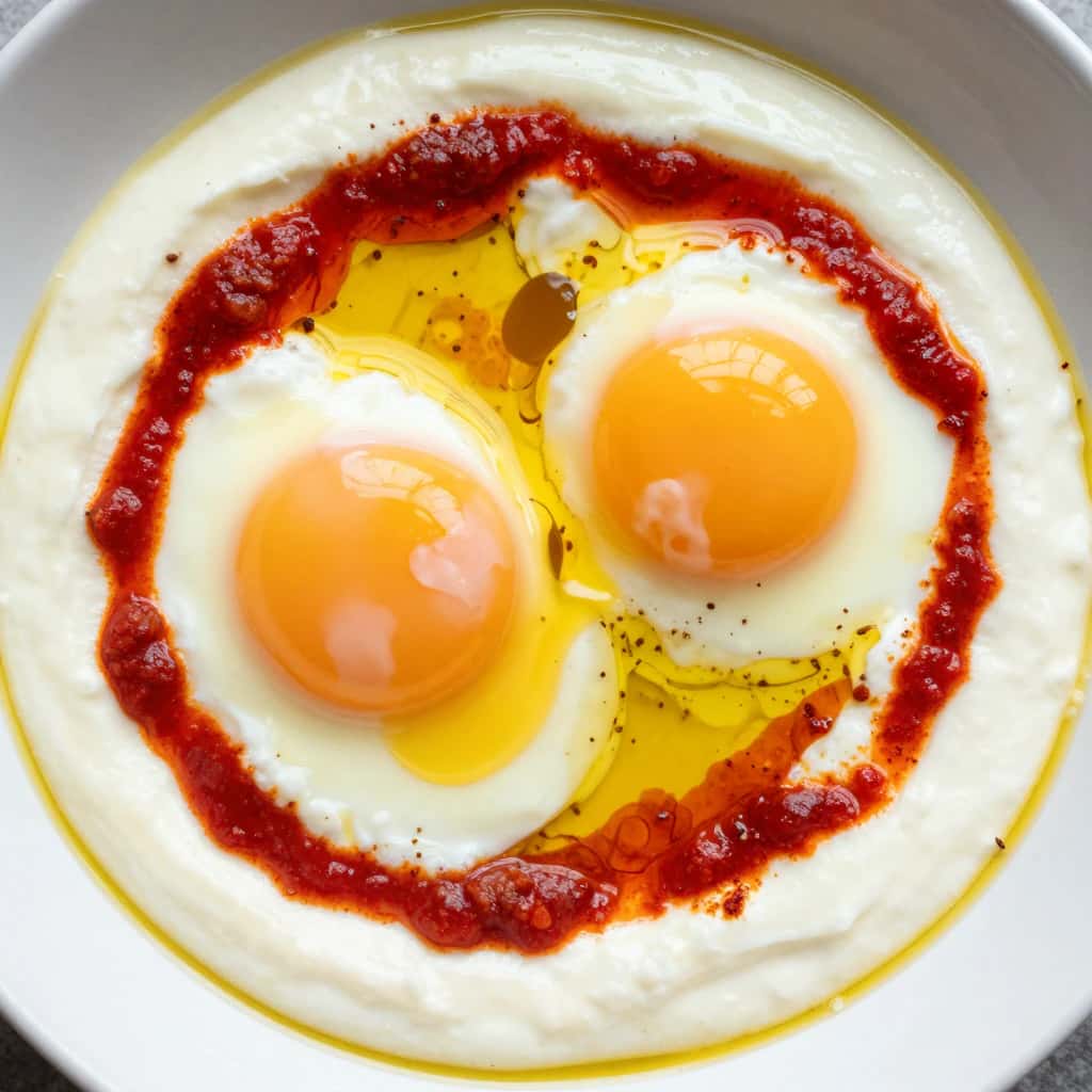 Türkische Eier (Çılbır)