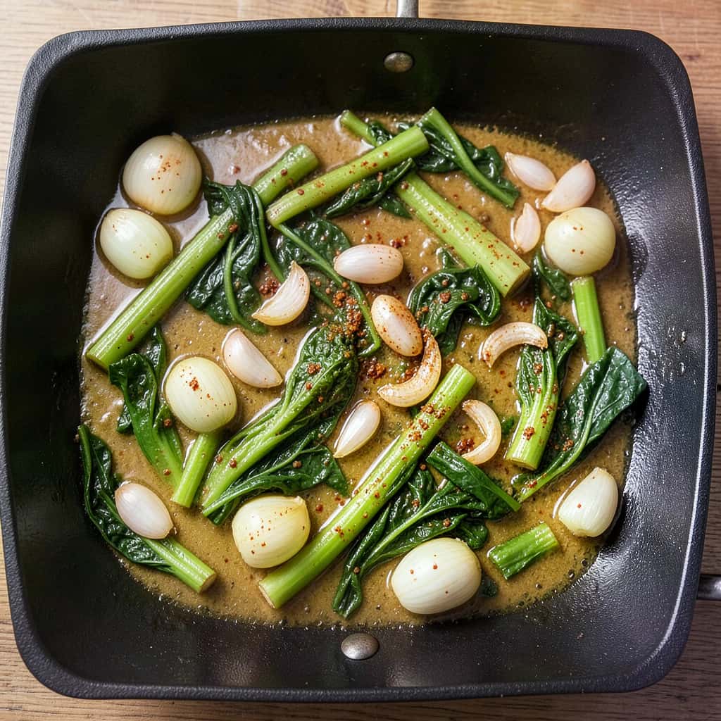 Sautéed turnip tops