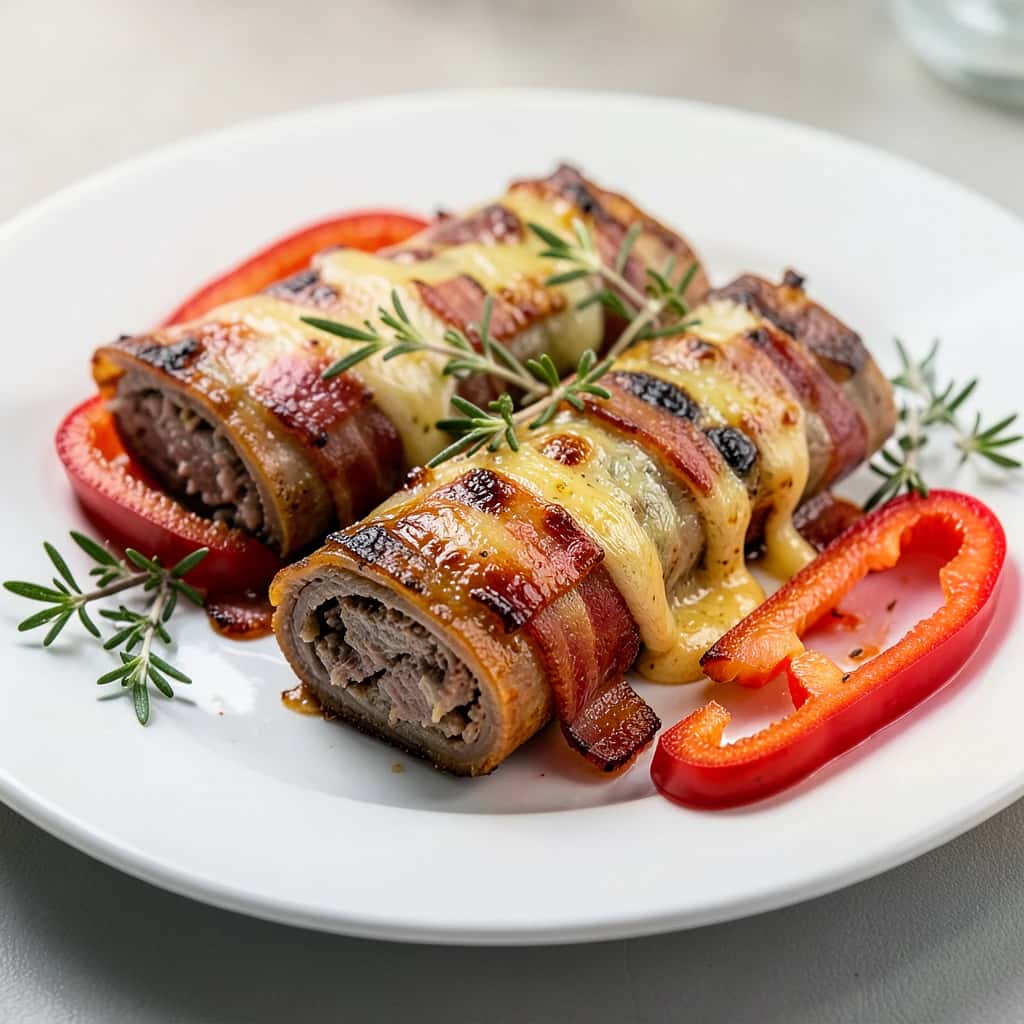 Meat and Bacon Rolls