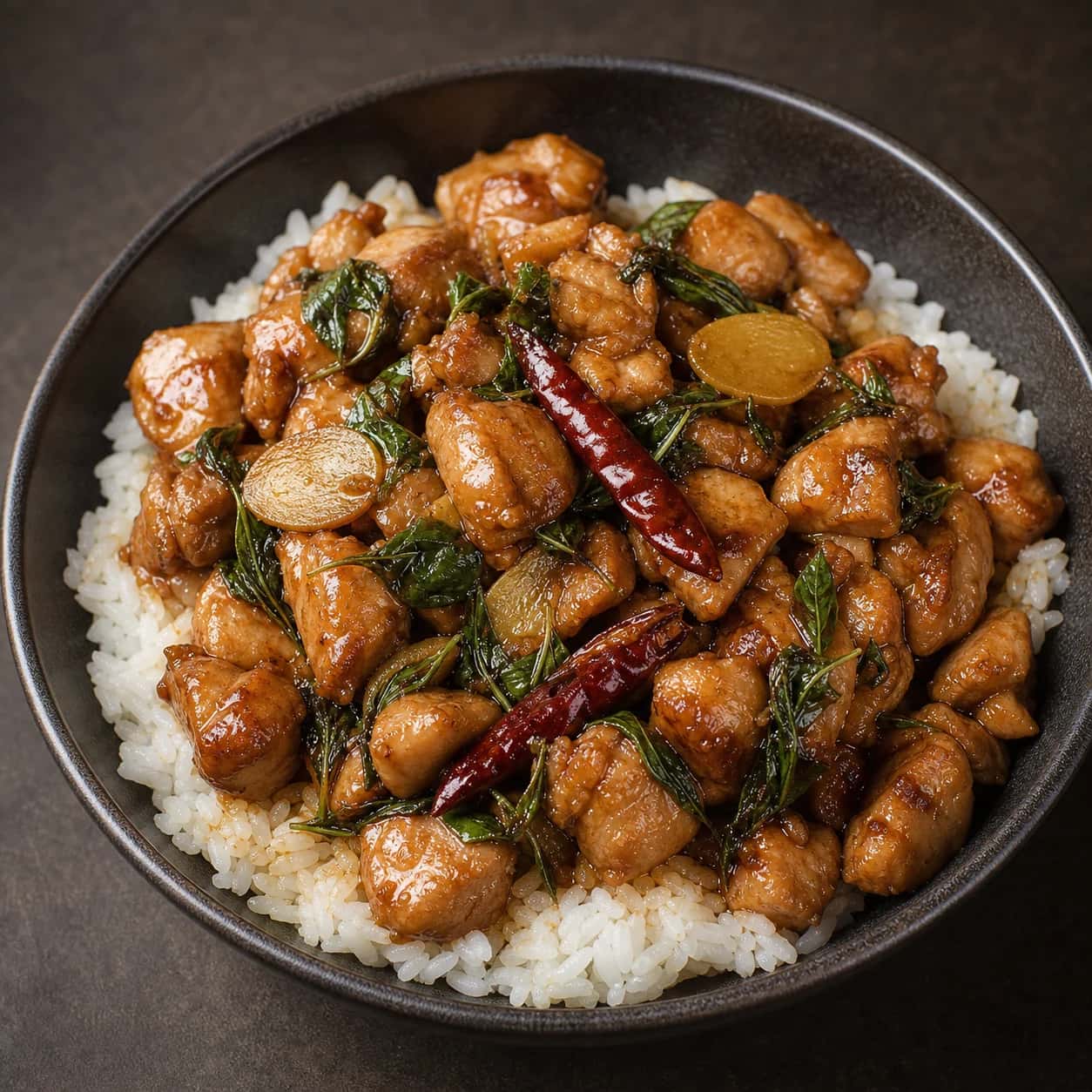Pollo taiwanese delle tre tazze