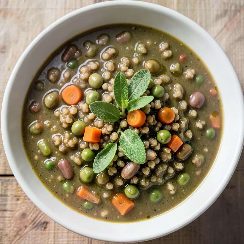 Farro and Borlotti Bean Soup